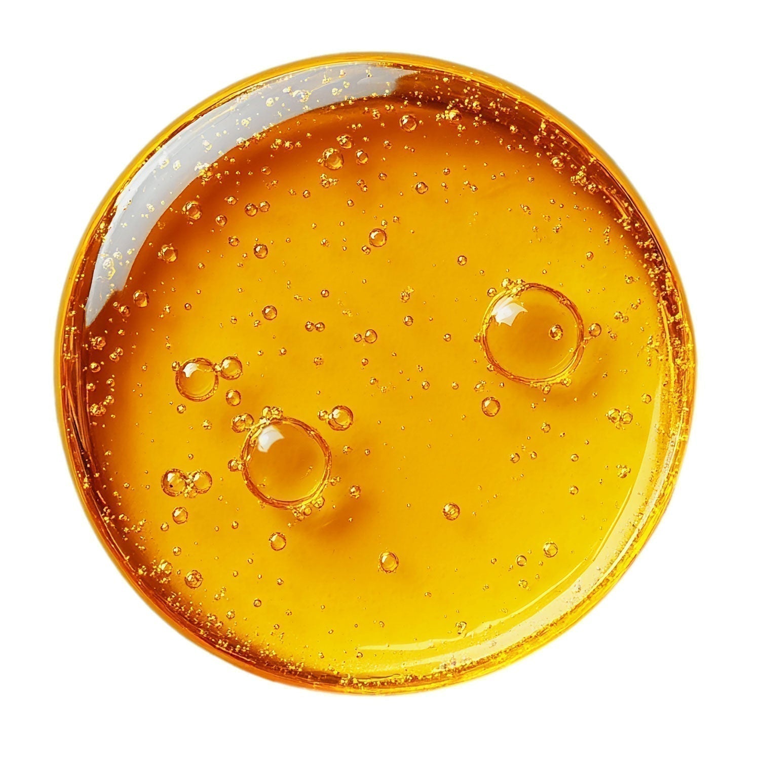 Actif vitamine C zoomé au microscope