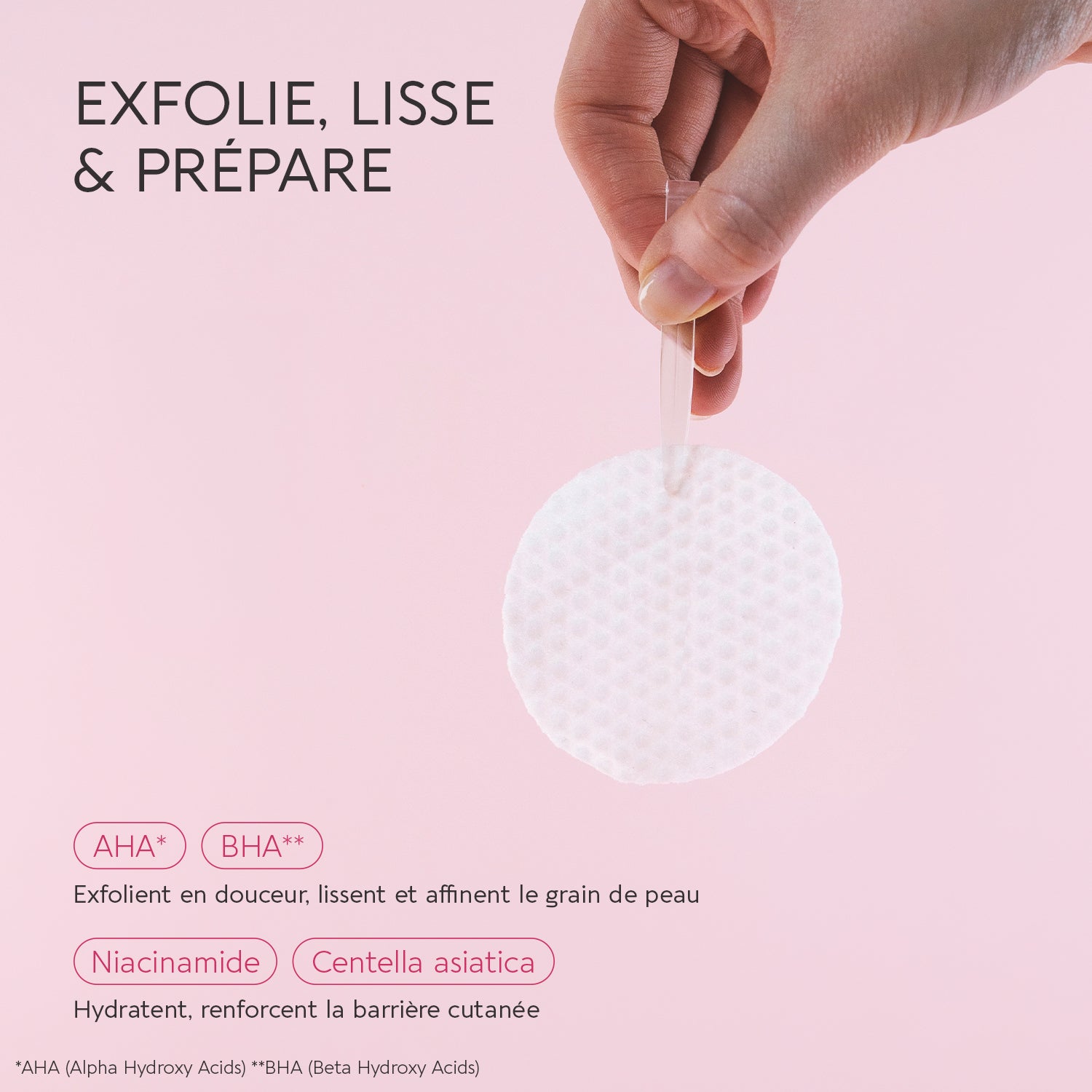 Exfoliating toner pad