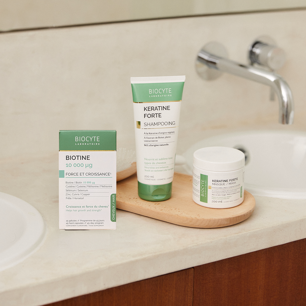 Routine cheveux fortifiés