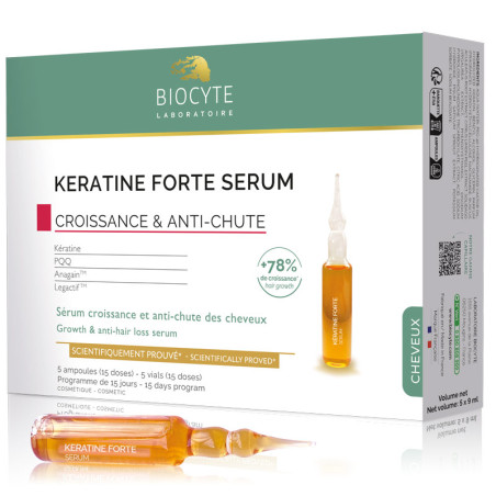 Keratine Forte serum en ampoules du Laboratoire Biocyte