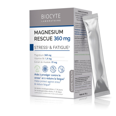 Complément alimentaire Magnésium Rescue 360 mg du laboratoire Biocyte