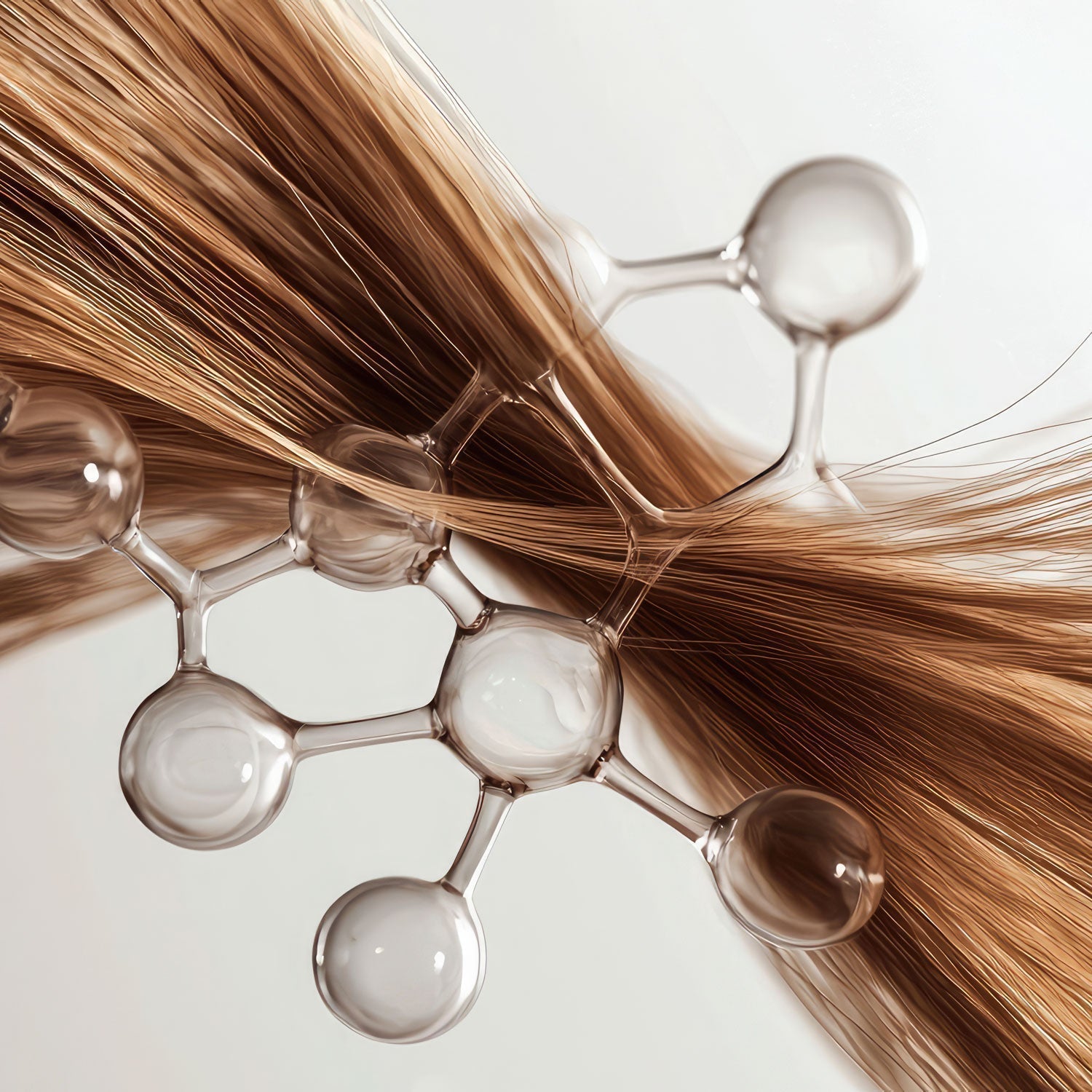 Cheveux et molécule de kératine