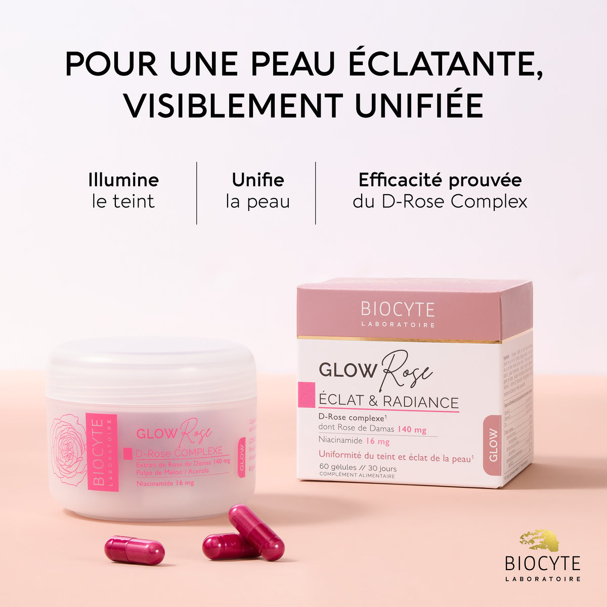 Glowrose Skin Tone & Radiance, 30-Day Cure | Biocyte